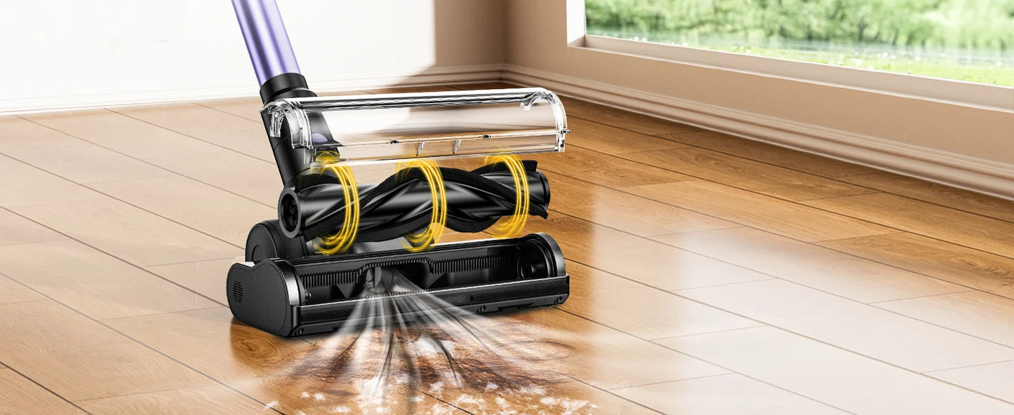 500W/55KPA Self-Standing Cordless Vacuum Cleaner,60 Mins Handheld Vacuum Cleaners,Smart LED Screen Vacuum for Carpet/Pet Hair