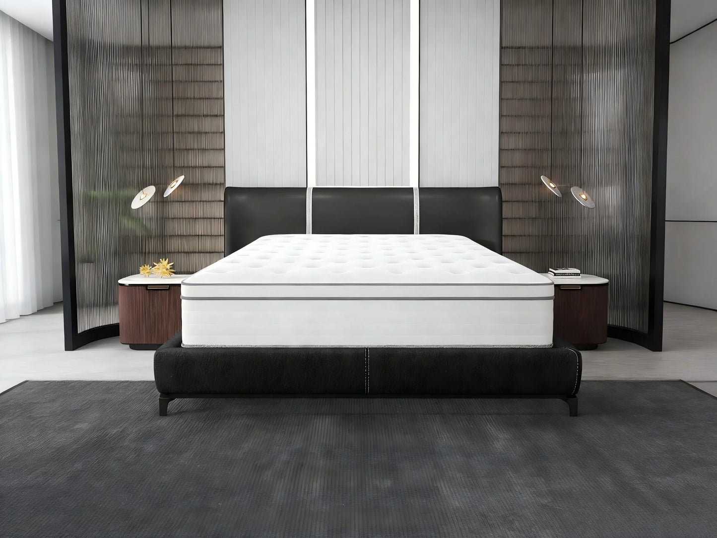 14/12/10 inch Firm King/Full/Twin/Queen Mattress- Pain-Relieving Hybrid Mattress for Extra Lumbar & Hip Support