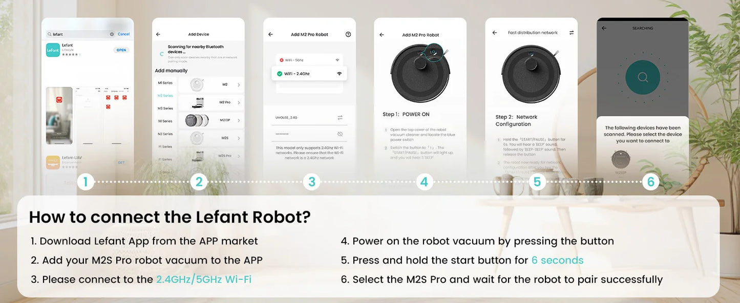 Lefant  Robot Vacuum Cleaner with Automatic Emptying M2S Pro,10000Pa, 240 Minutes, Laser Navigation DTOF, Ideal for Pet Hair
