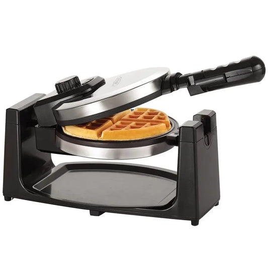 Classic Rotating Belgian Waffle Maker with Nonstick Plates, Removable Drip Tray, Adjustable Browning Control and Cool Touch Hand