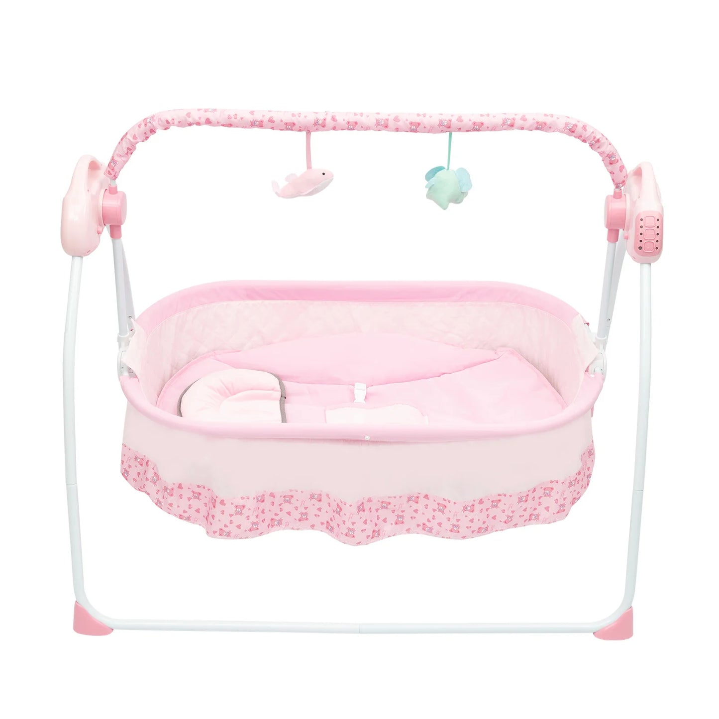 Cradle Swing Sleeping Bed Auto Rocking Chair Bed Swing 5 Speed Stand Baskets Musical Sleeping Basket 0-18 Months