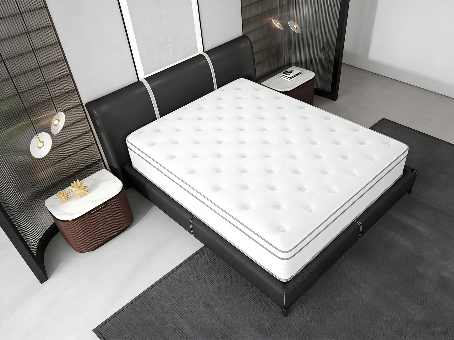 14/12/10 inch Firm King/Full/Twin/Queen Mattress- Pain-Relieving Hybrid Mattress for Extra Lumbar & Hip Support