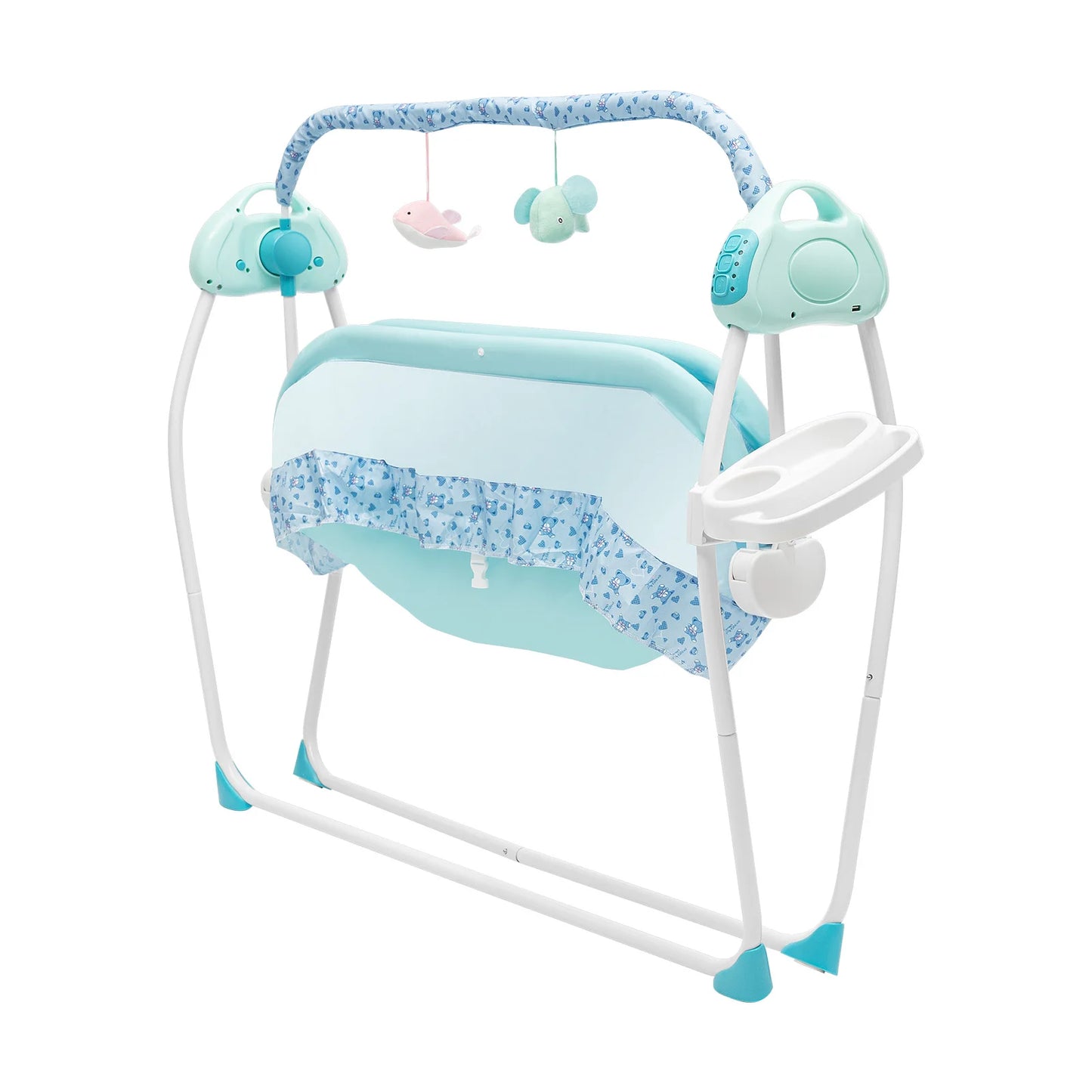Cradle Swing Sleeping Bed Auto Rocking Chair Bed Swing 5 Speed Stand Baskets Musical Sleeping Basket 0-18 Months