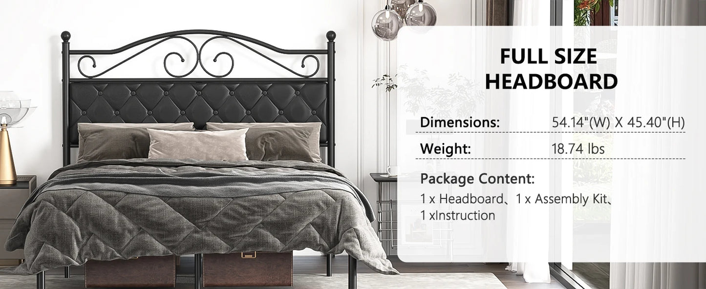 Upholstered Headboard for Full Size Bed Frame, Queen Size Bed Frame, Headboard Only