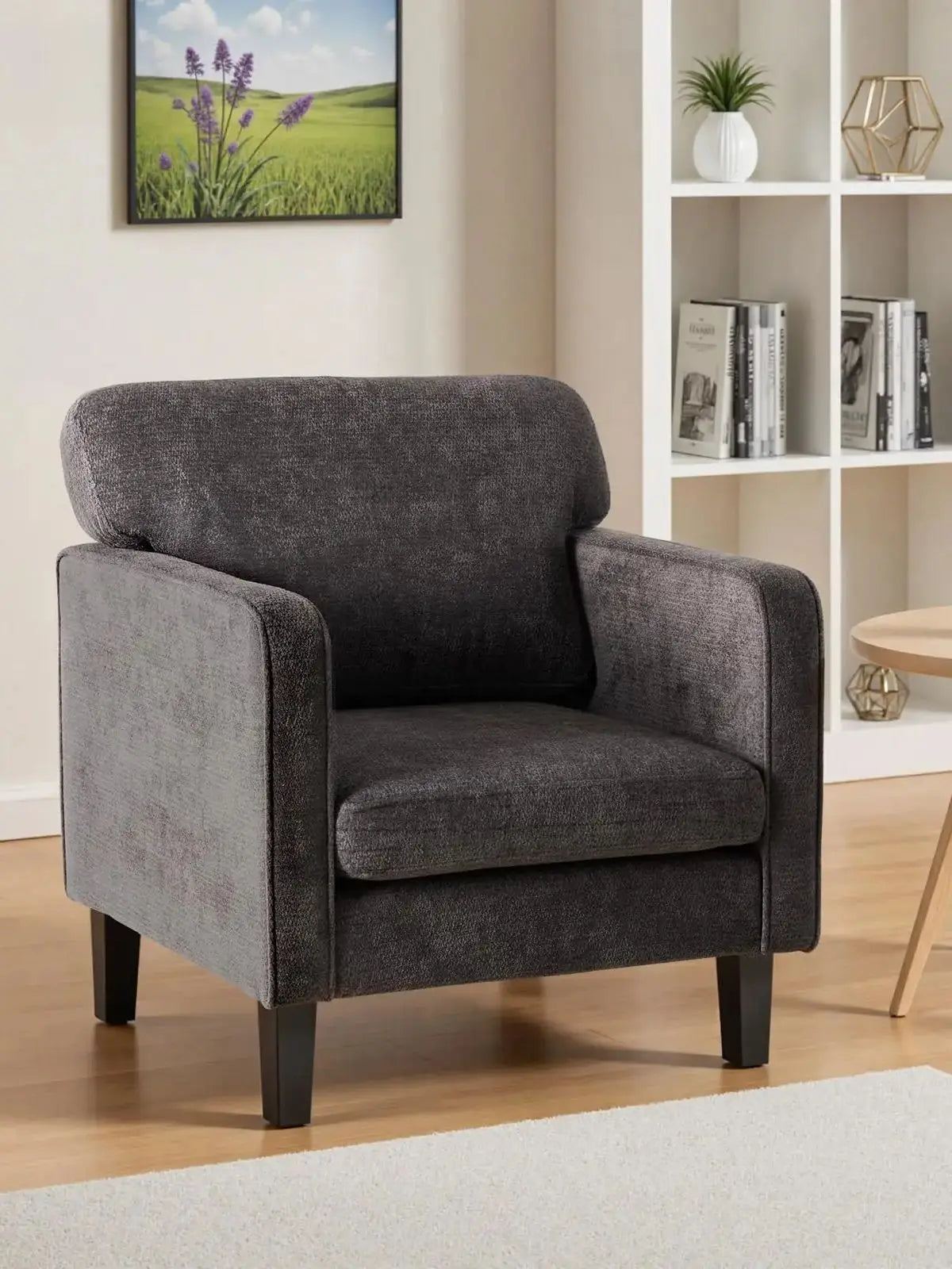 JHK Modern Accent Chairs for Living Room Ergonomic with Armrest and Backrest Lumbar Support Reading Lounge Chair For Bedroom
