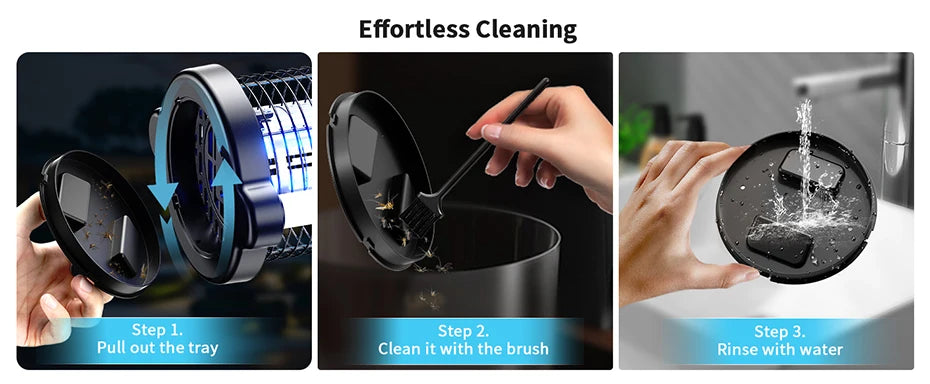 Minimoon Bug Zapper Outdoor Mosquito Zapper with Dual LED Light 4200V Fly Zapper 15W Electric Fly Traps Outdoor IPX4 Insect Trap