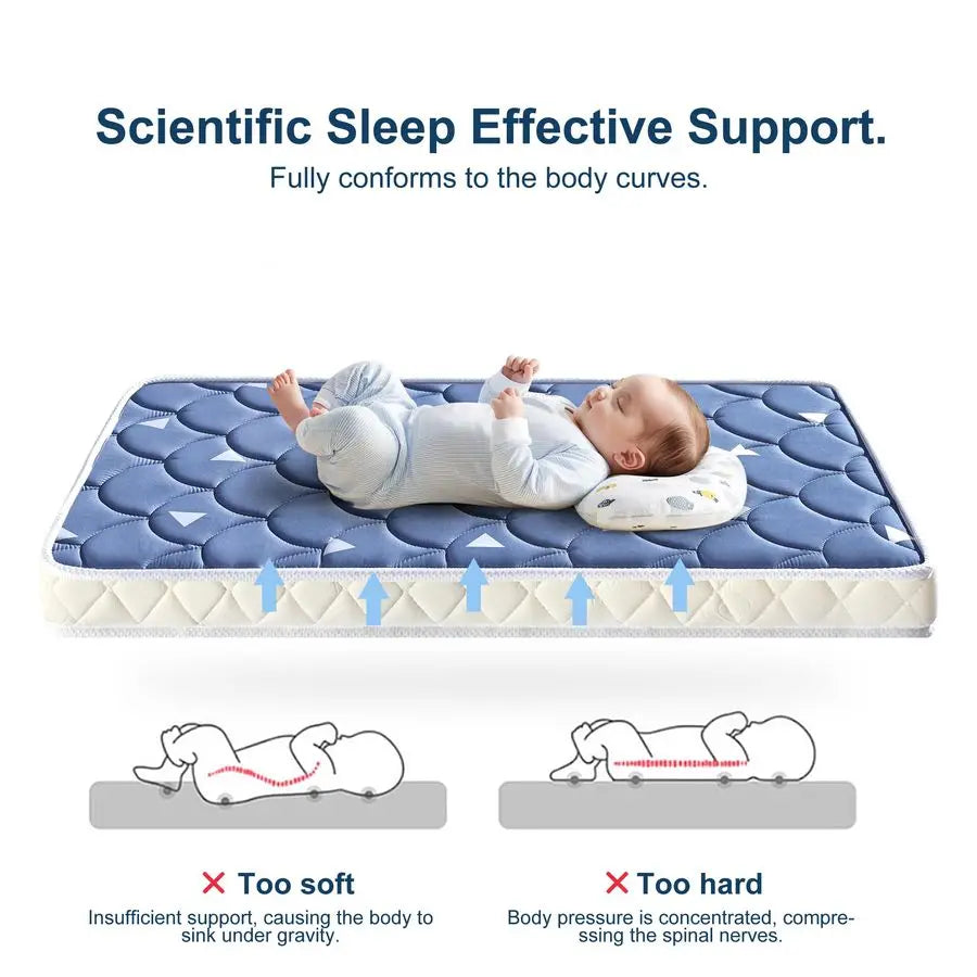 Crib Mattress 38 x 24 x 4 Firm Support and Comfort Premium Foam,Noiseless and Odorless,Hypoallergenic Mini Crib Mattress,Fits M