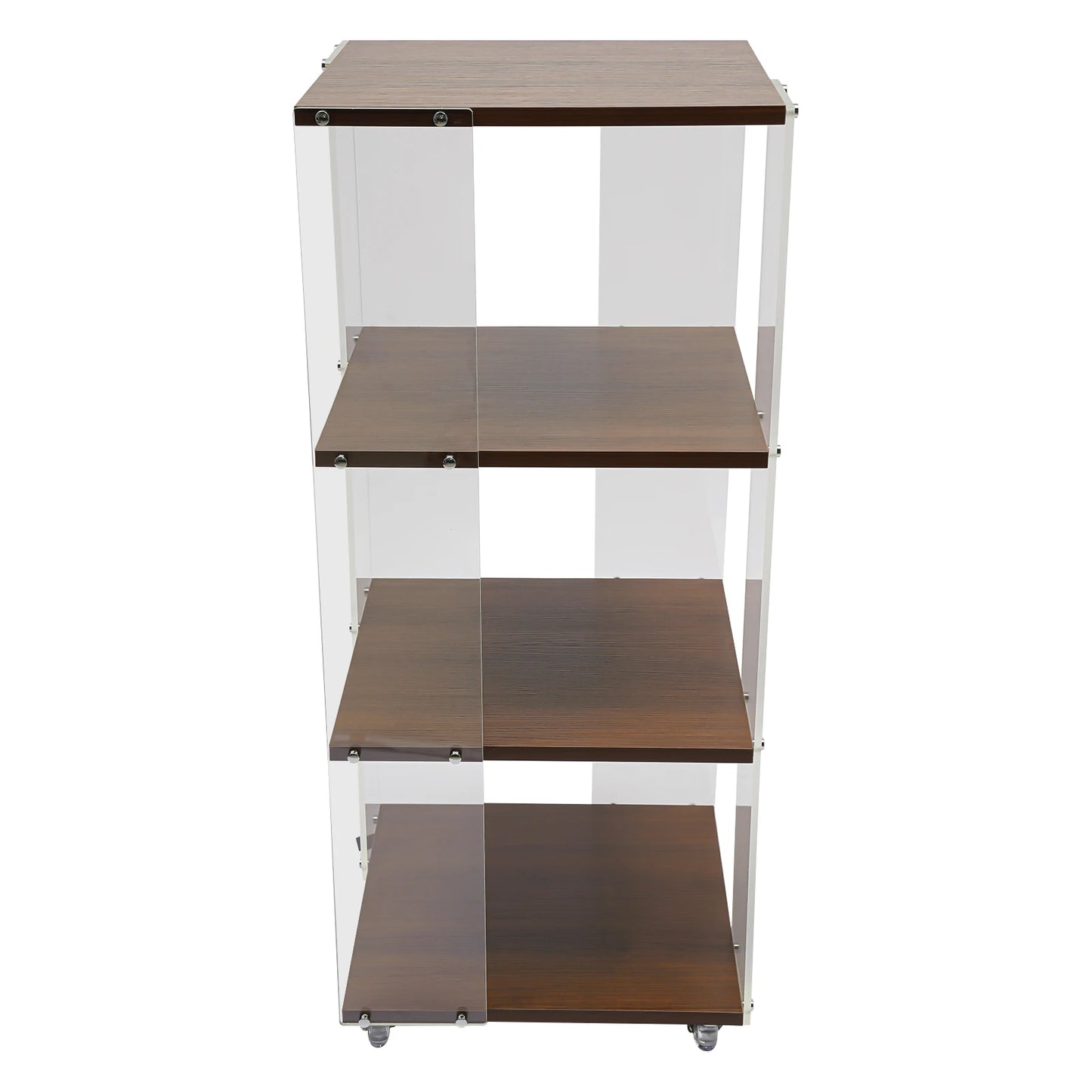 360 ° Rotating Bookshelf, 3-Layer Vertical Bookshelf, 3-Layer Acrylic Bookshelf, With a Load-Bearing Capacity of 50kg