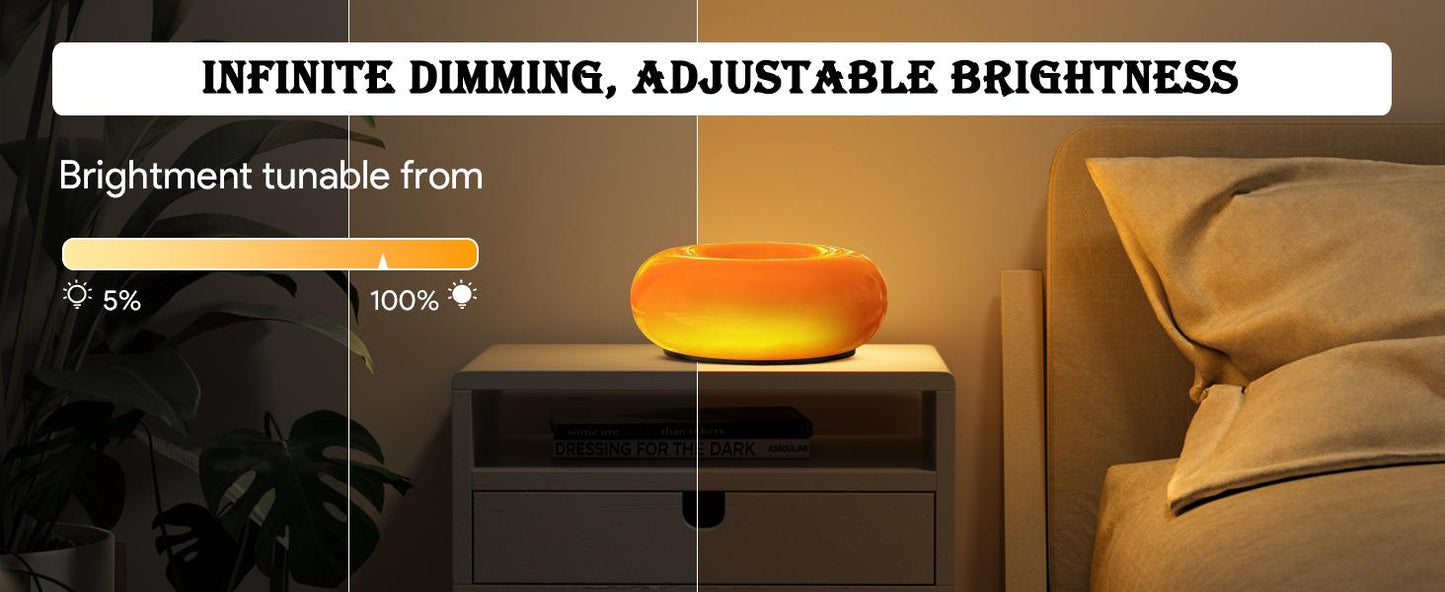 Aesthetic Doughnut LED Night Lamp – Cozy Ambient Light, Touch Control,Warm Color